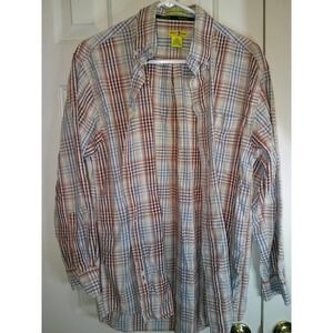 Duck Head Oxford Shirt Plaid Button Up Long Sleeve‎ Casual Mens Size M